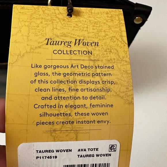 Patricia Nash Black and Cream Tote Bag - Picture 7 of 12